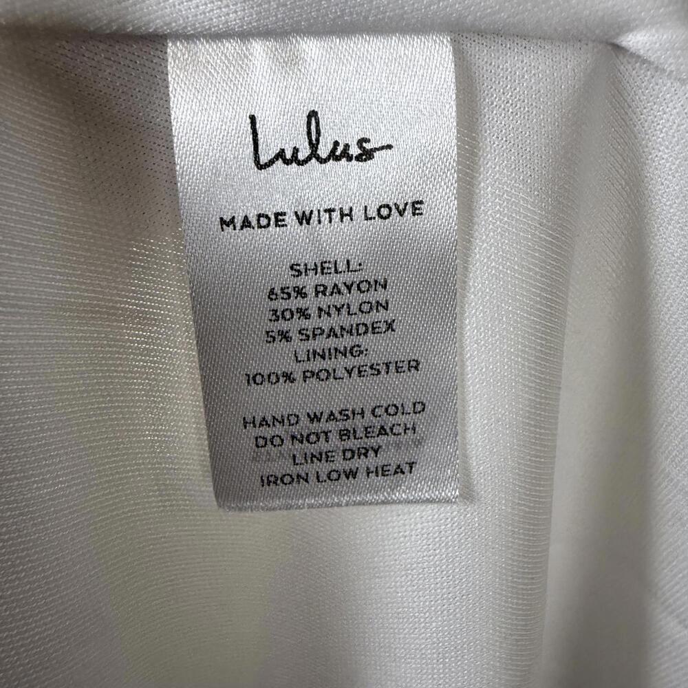 Brand New Lulus Women's Size Xs White Bon Appetit Mini Skater Dress Fit Flare View 6